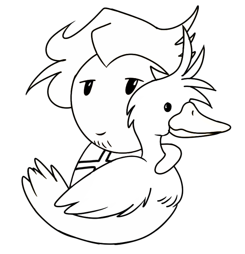 Denmark and Duck Coloring Page SatWcomic.com