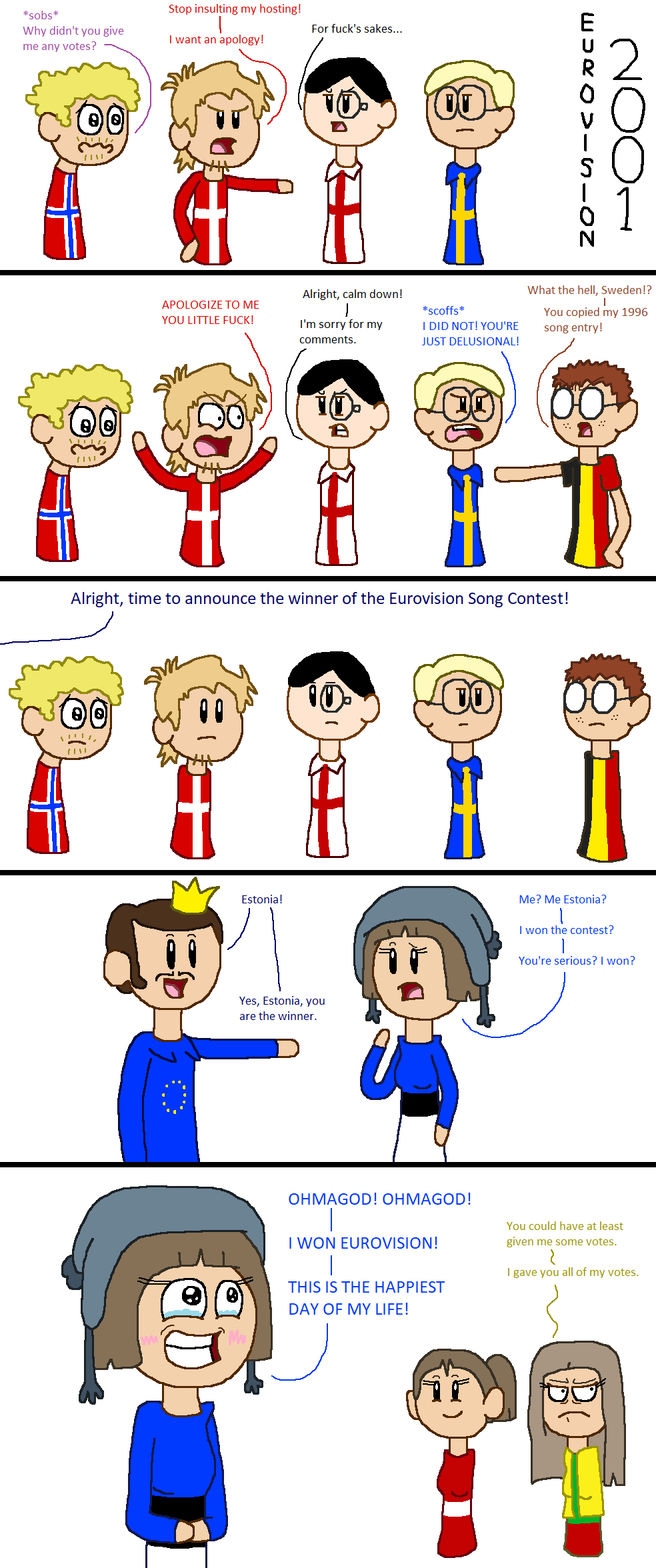 Eurovision 2001 SatWcomic.com