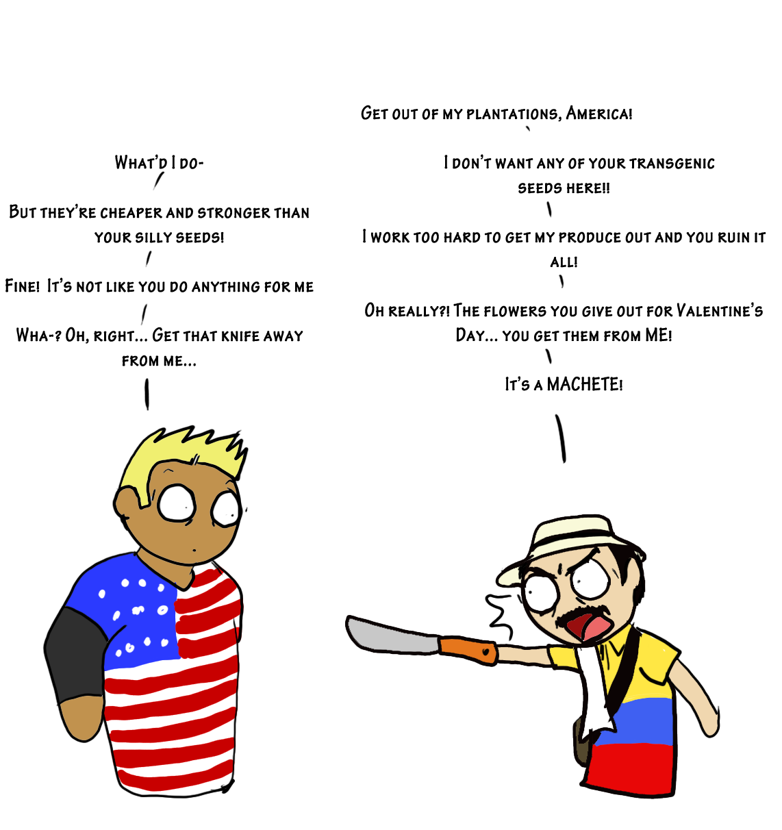 Get Out Of Brother Colombia's Farm SatWcomic.com