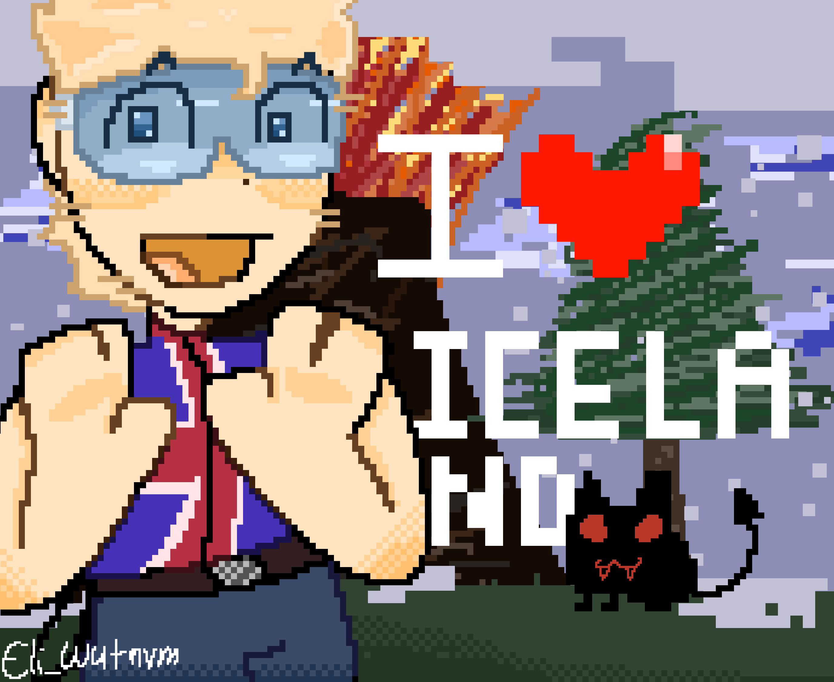 Iceland pixel art mmmm SatWcomic.com