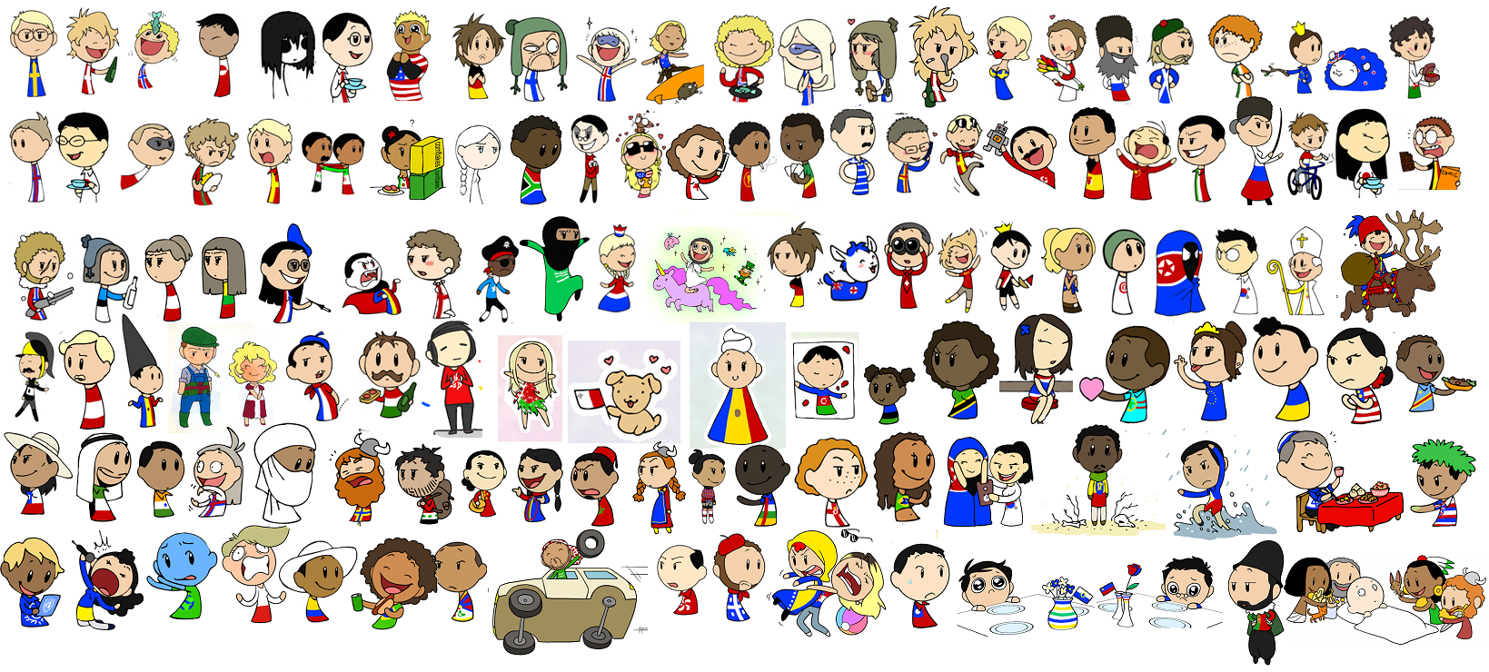 SatW Countries in Order of Appearance 2009 to 2020 SatW Countries in Order of Appearance 2009 to 2020 SatWcomic.com