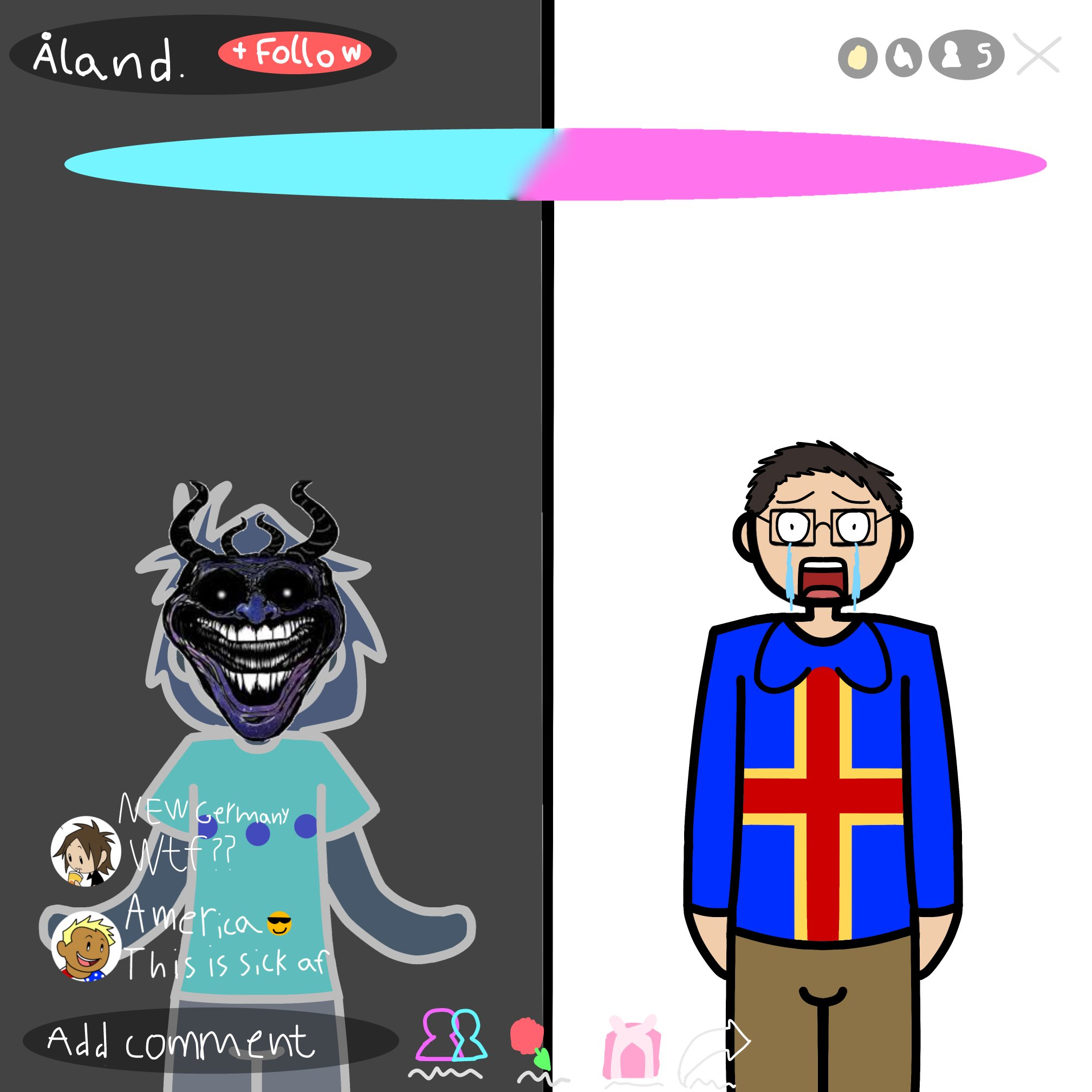 &Aring;land gets invited onto Christianias tiktol live