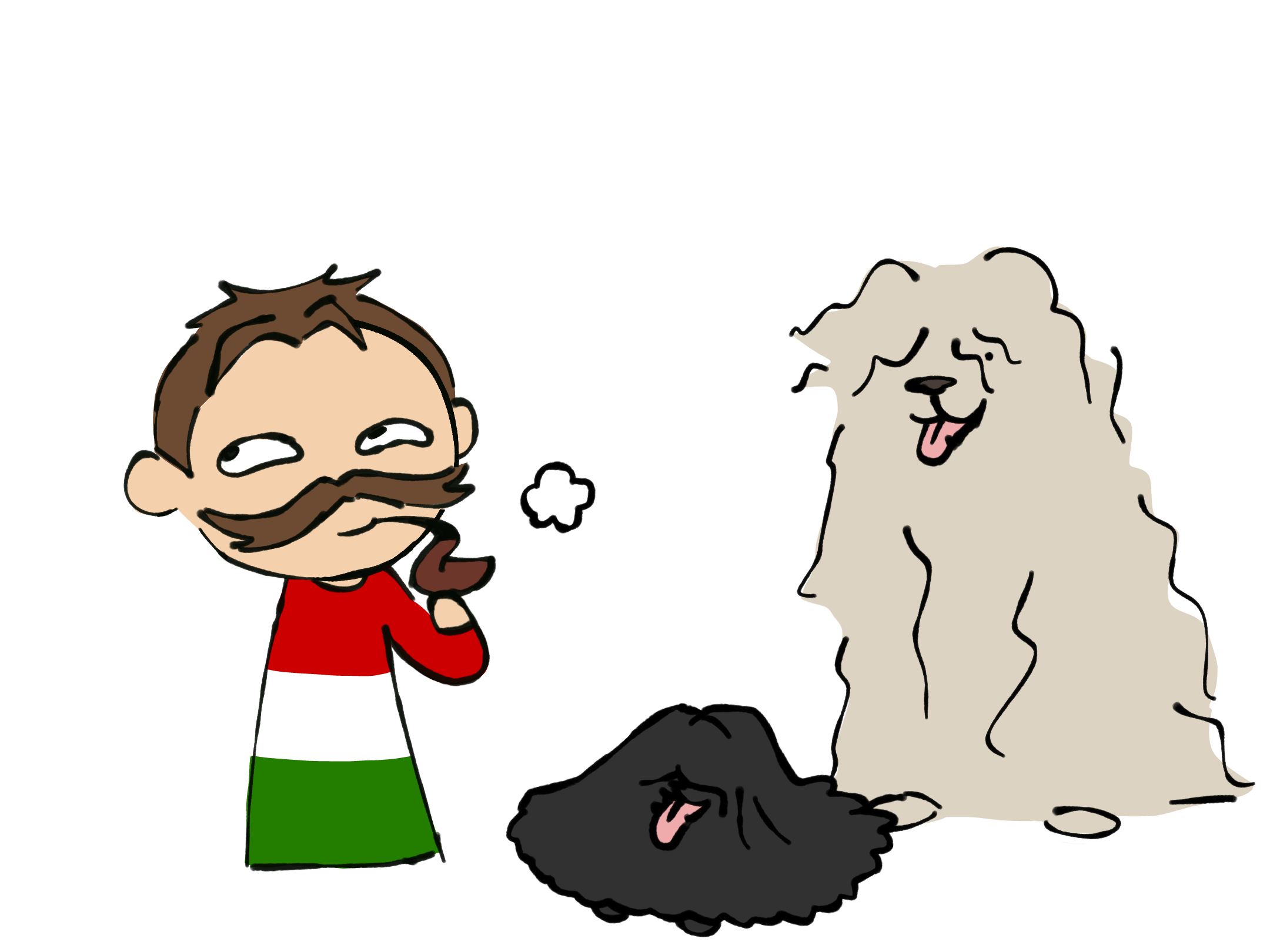 Hungary and His Shepherd Dogs Hungary and His Shepherd Dogs SatWcomic.com