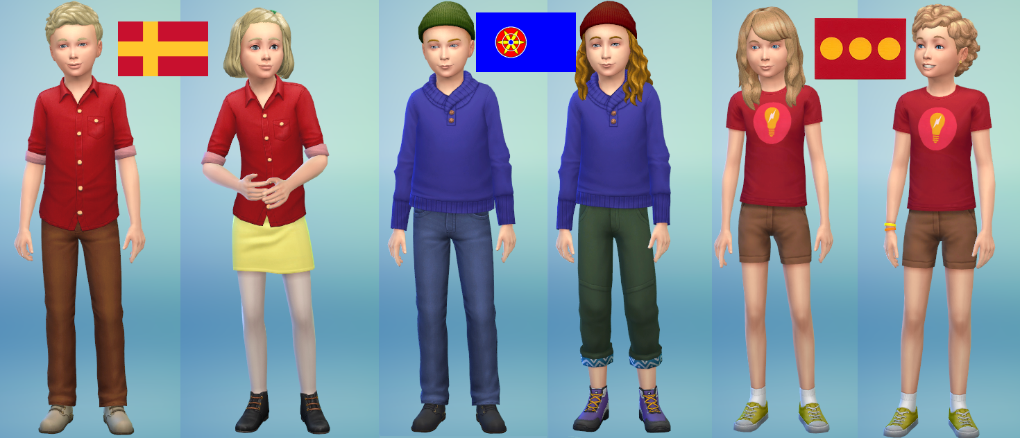 SatW Kids and their sisters in sims 4 SatWcomic.com