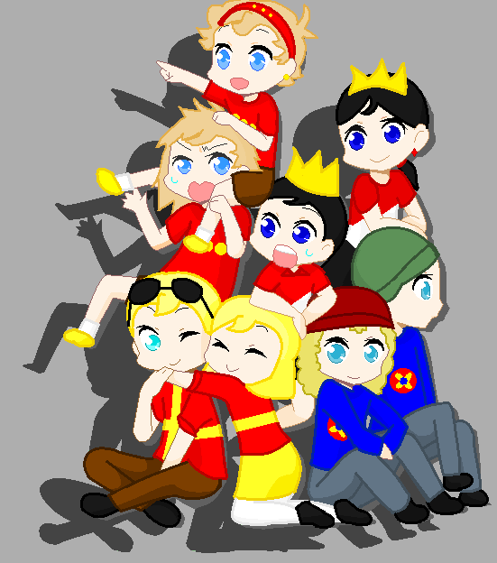 Siblings group pile SatWcomic.com