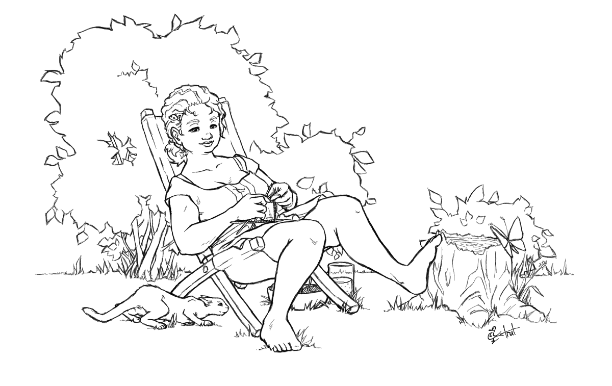 Lazy Summer Knitting Lazy Summer Knitting SatWcomic.com