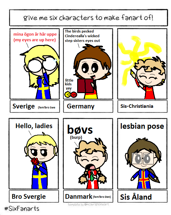 Six SatW Characters SatWcomic.com