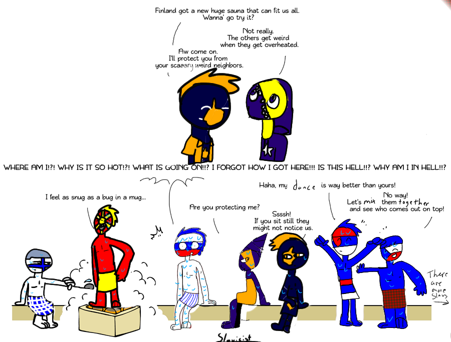 Slavs in a sauna? SatWcomic.com