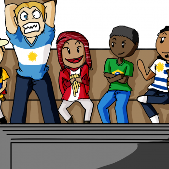 South Americans Watching The World Cup