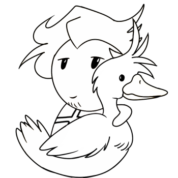 Denmark and Duck Coloring Page