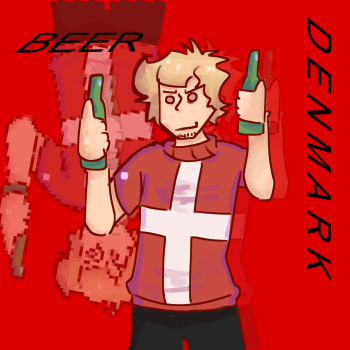 SECOND drunk denmark fanart ;heart;