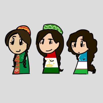 Sisters from Central Asia!!