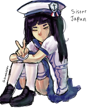 Sister japan in sailor lolita dress