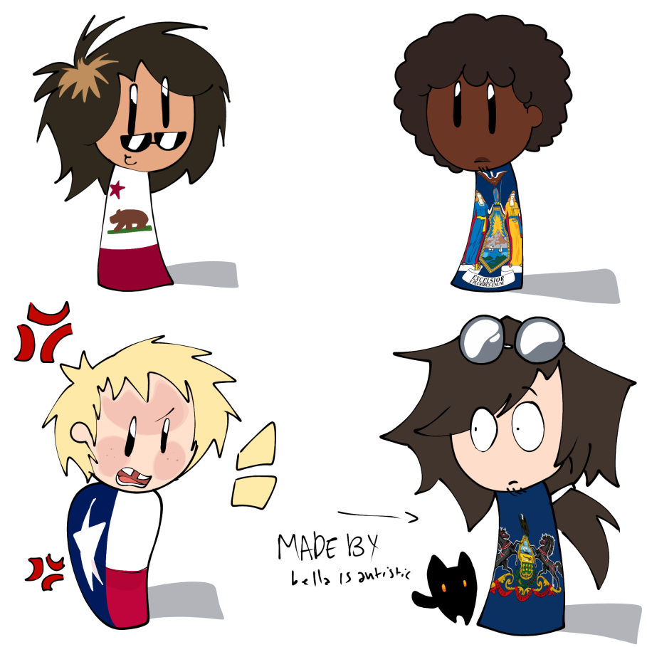 (PENNSYLVANIA IS FANART FOR BELLAISAUTISTIC ON DISCORD) USA And the world  SatWcomic.com