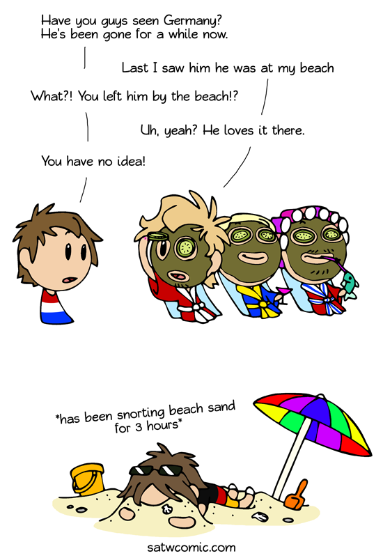Day at the beach SatWcomic.com