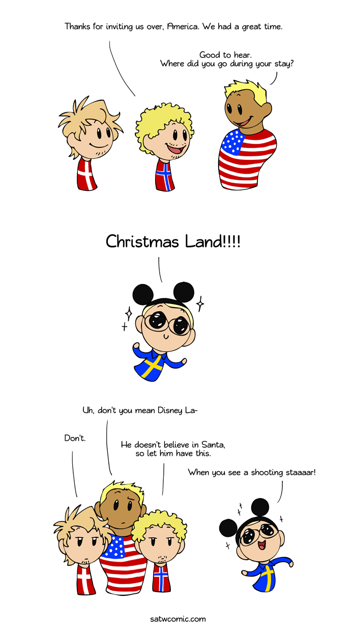 Merry Disney Christmas SatWcomic.com