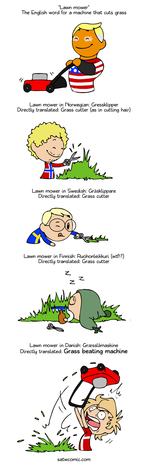 Mower of Grass SatWcomic.com