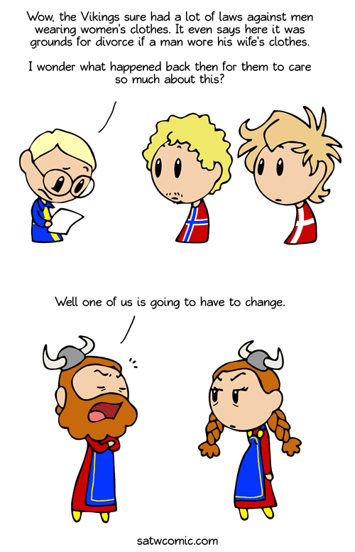 Viking Fashion Disaster SatWcomic.com