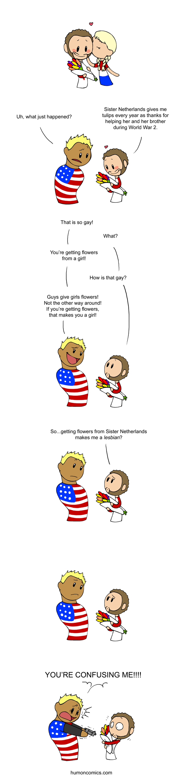 Who to give Flowers SatWcomic.com
